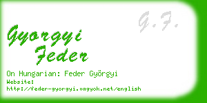 gyorgyi feder business card